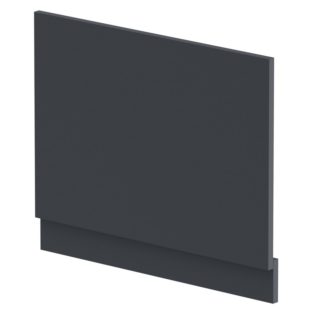 Nuie Standard 700mm Satin Soft Black End Bath Panel and Plinth