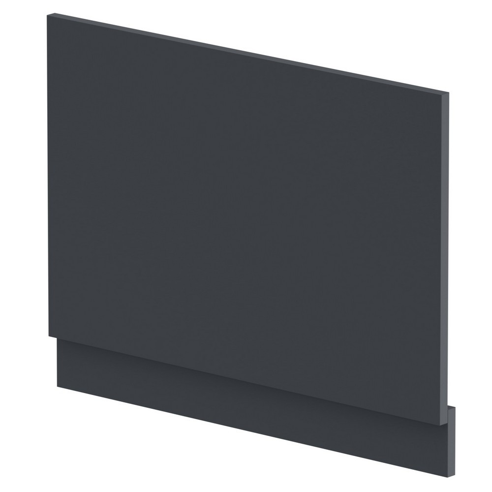 Nuie Standard 750mm Satin Soft Black End Bath Panel and Plinth