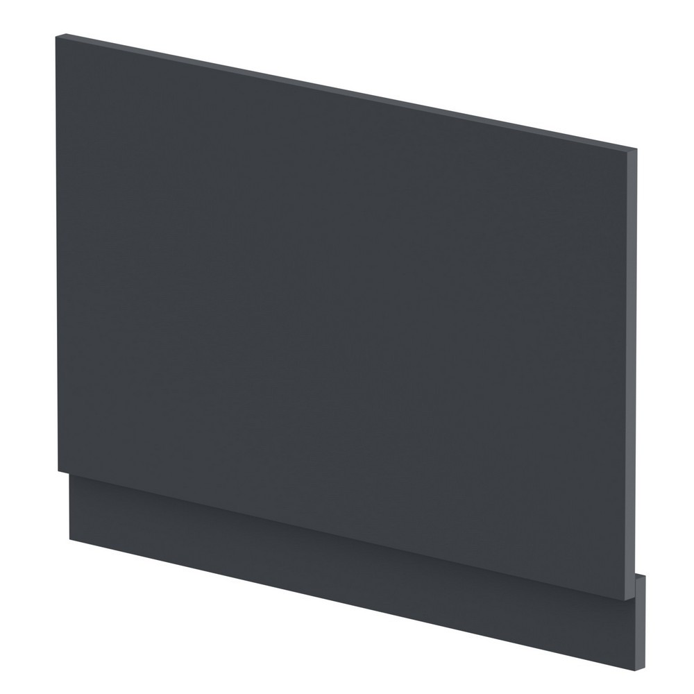 Nuie Standard 800mm Satin Soft Black End Bath Panel and Plinth