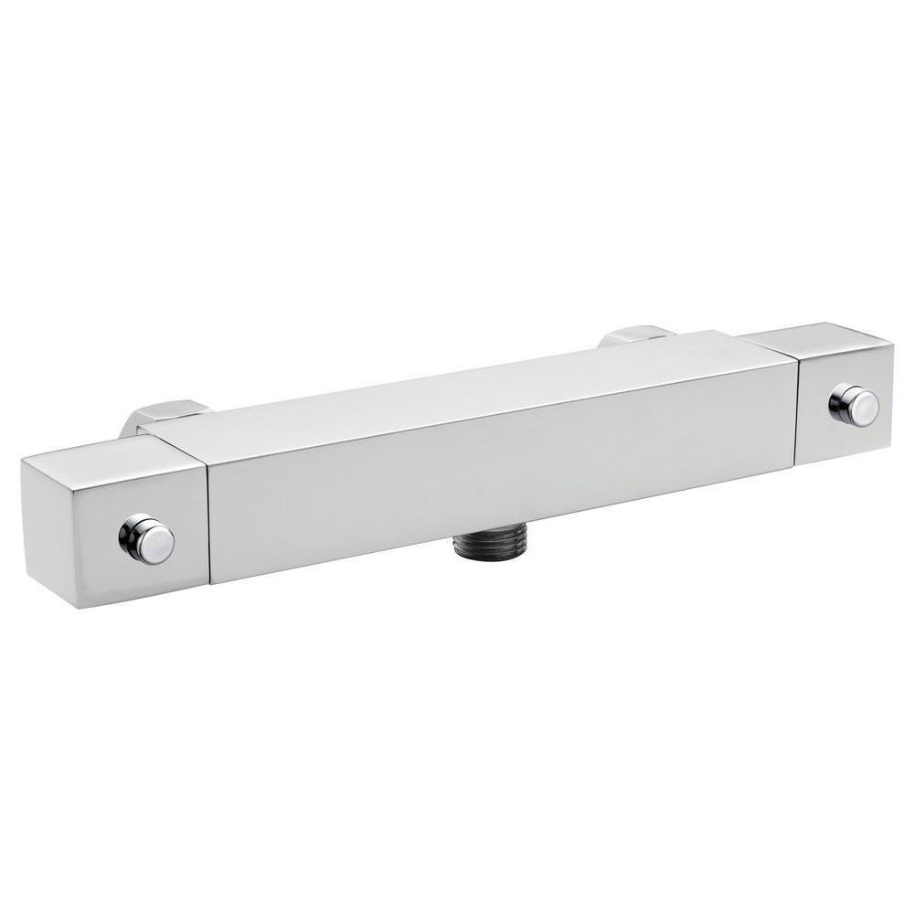 Nuie Thermostatic Square Shower Bar Valve in Chrome