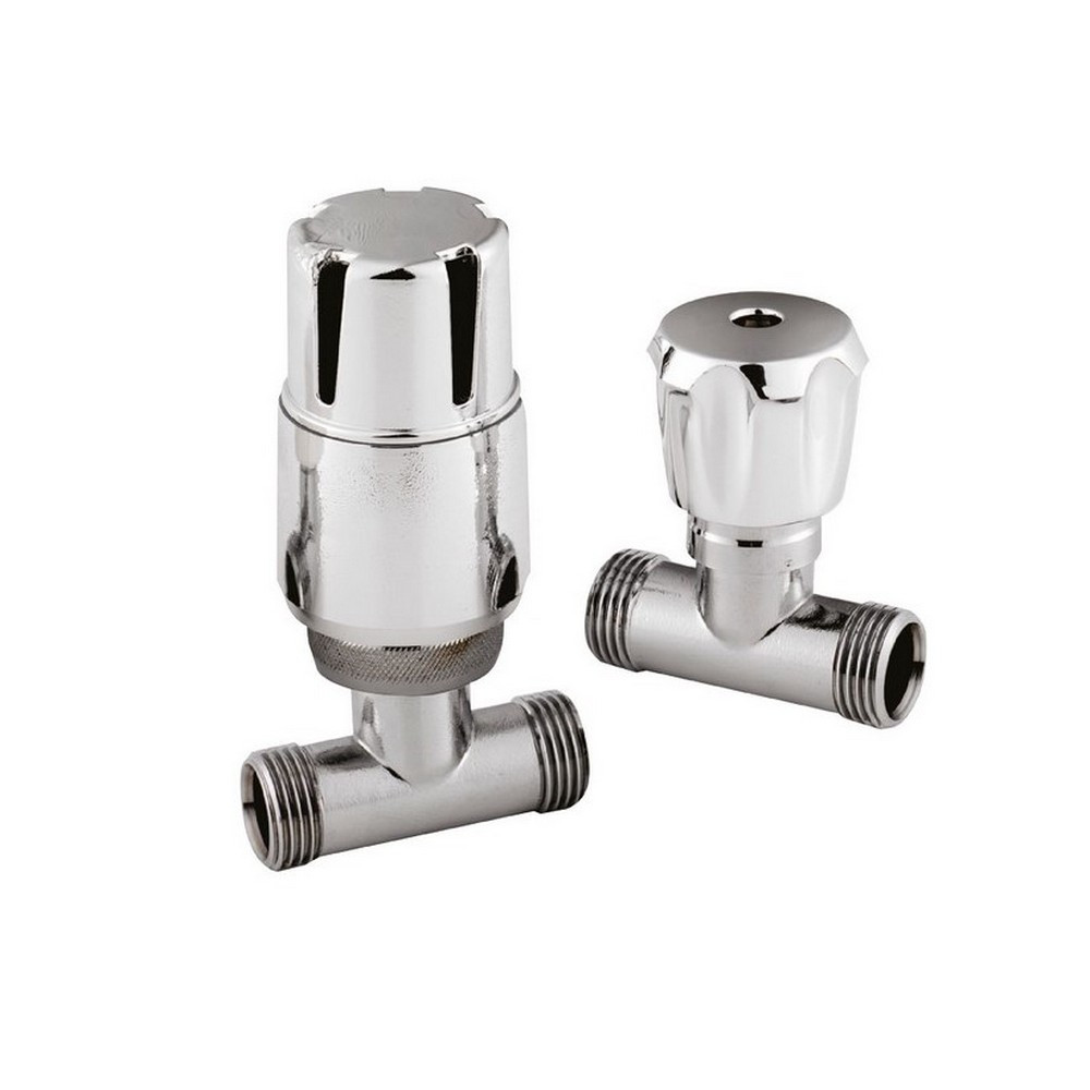 Nuie Thermostatic Straight Radiator Valves Pack