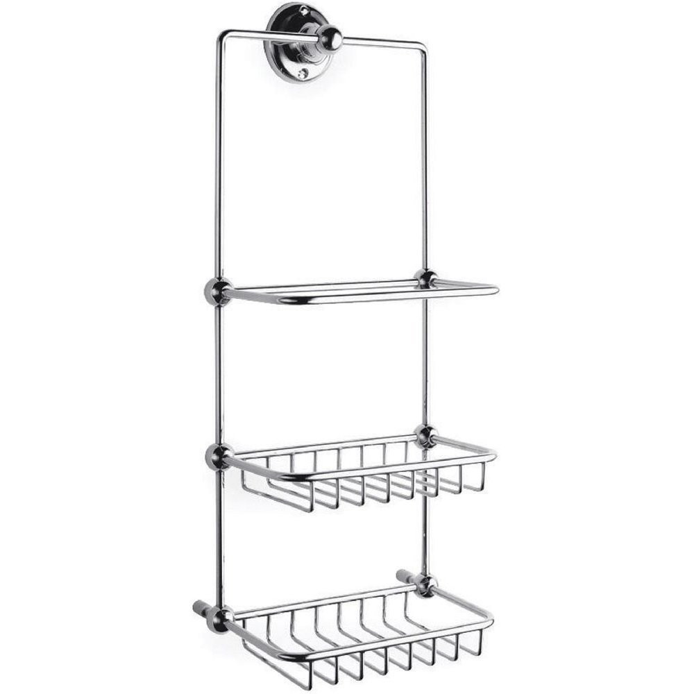 Nuie Three Tier Chrome Shower Tidy