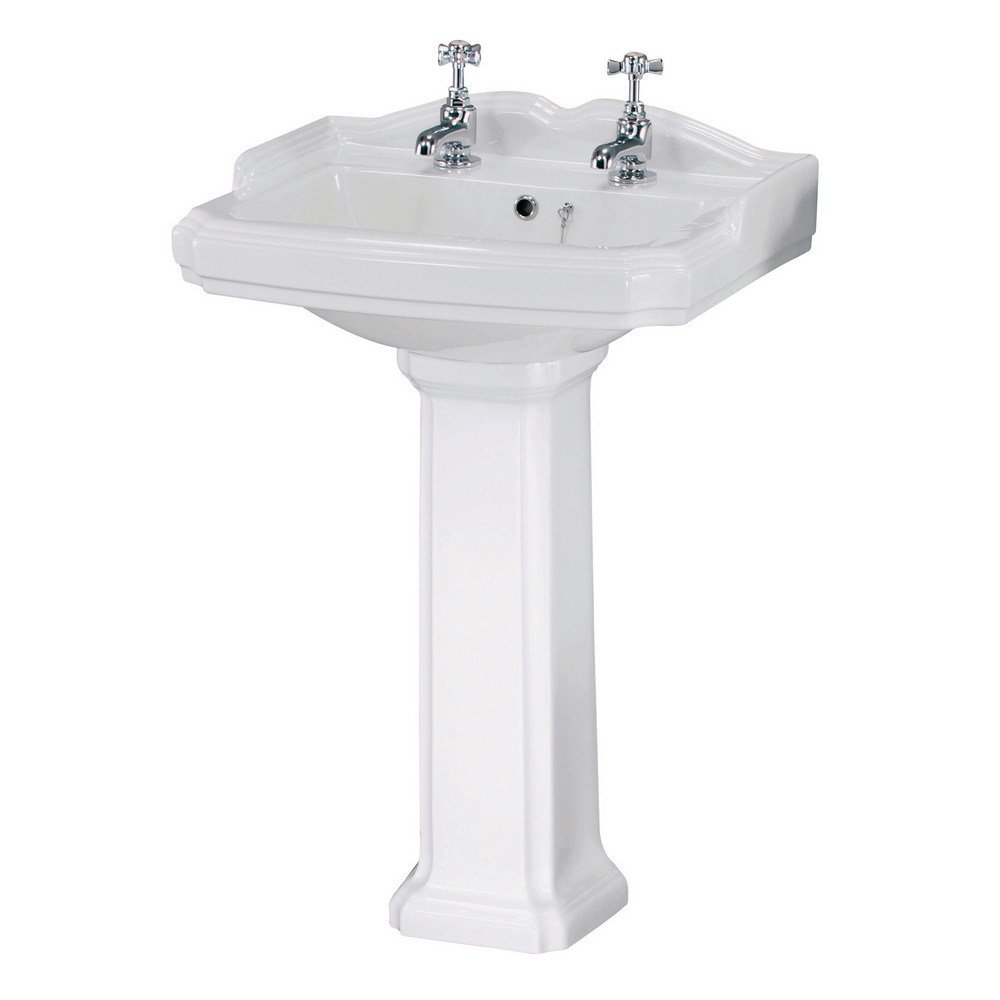 Nuie Traditional Legend 580mm 2TH Basin and Pedestal