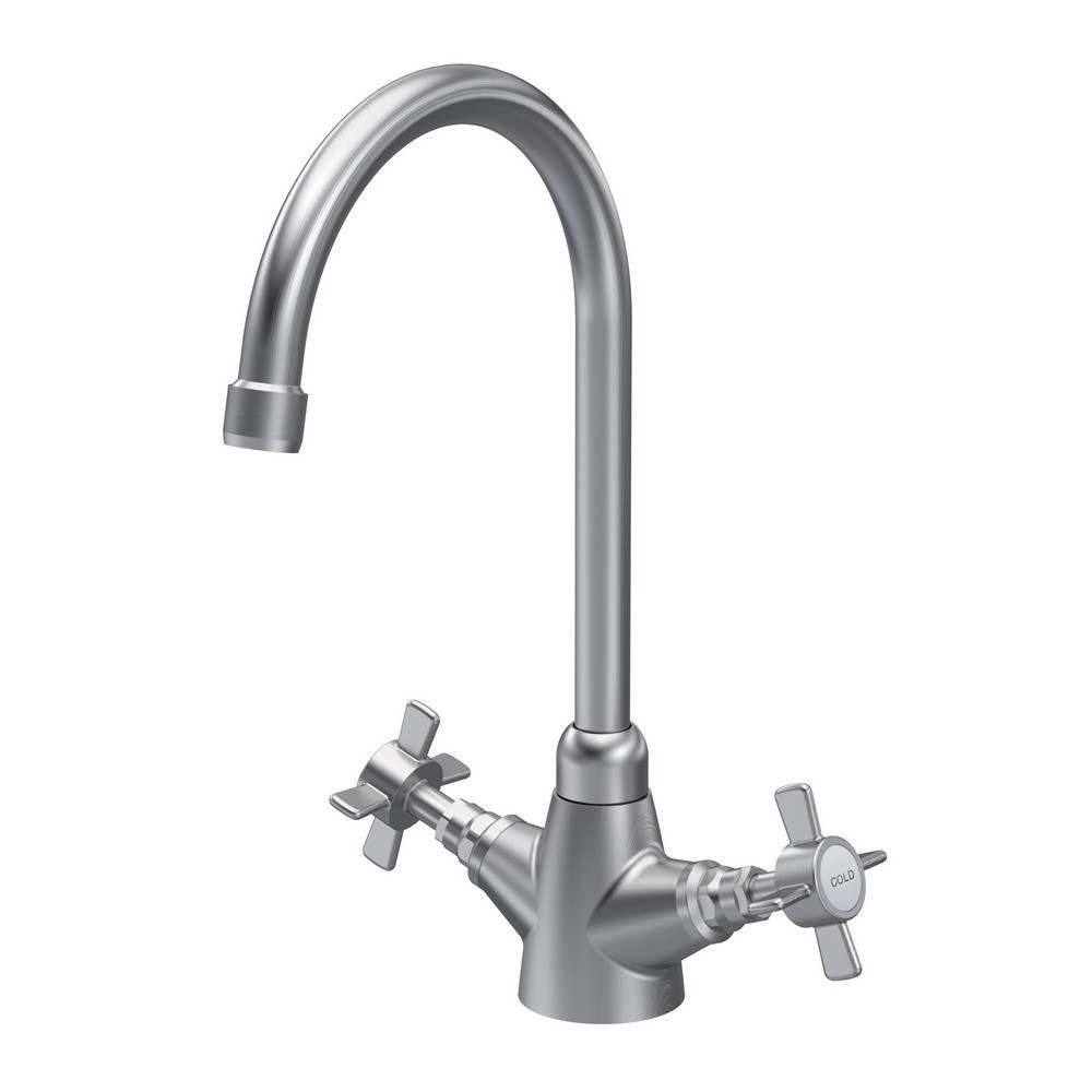 Nuie Traditional Mono Kitchen Sink Mixer in Brushed Nickel (1)