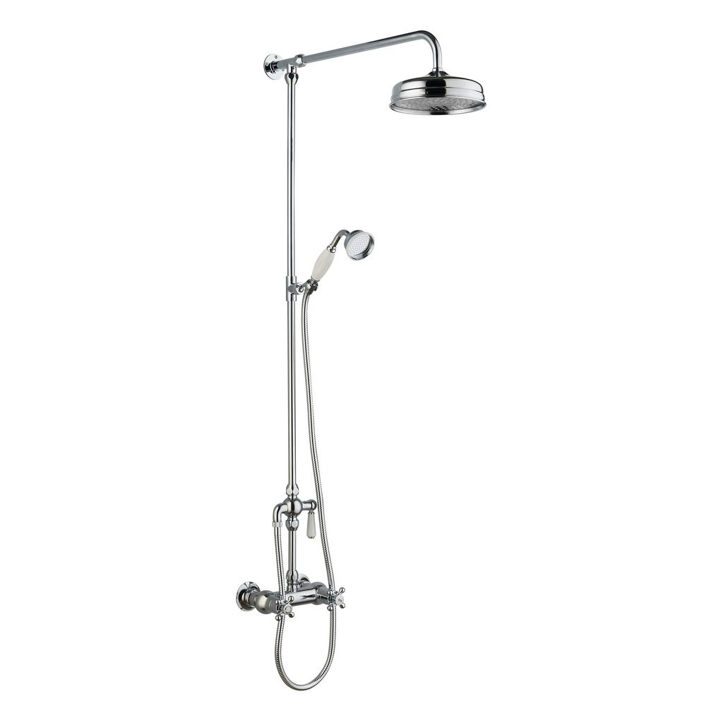 Nuie Traditional Thermostatic Shower Valve with Handset and Rigid Riser