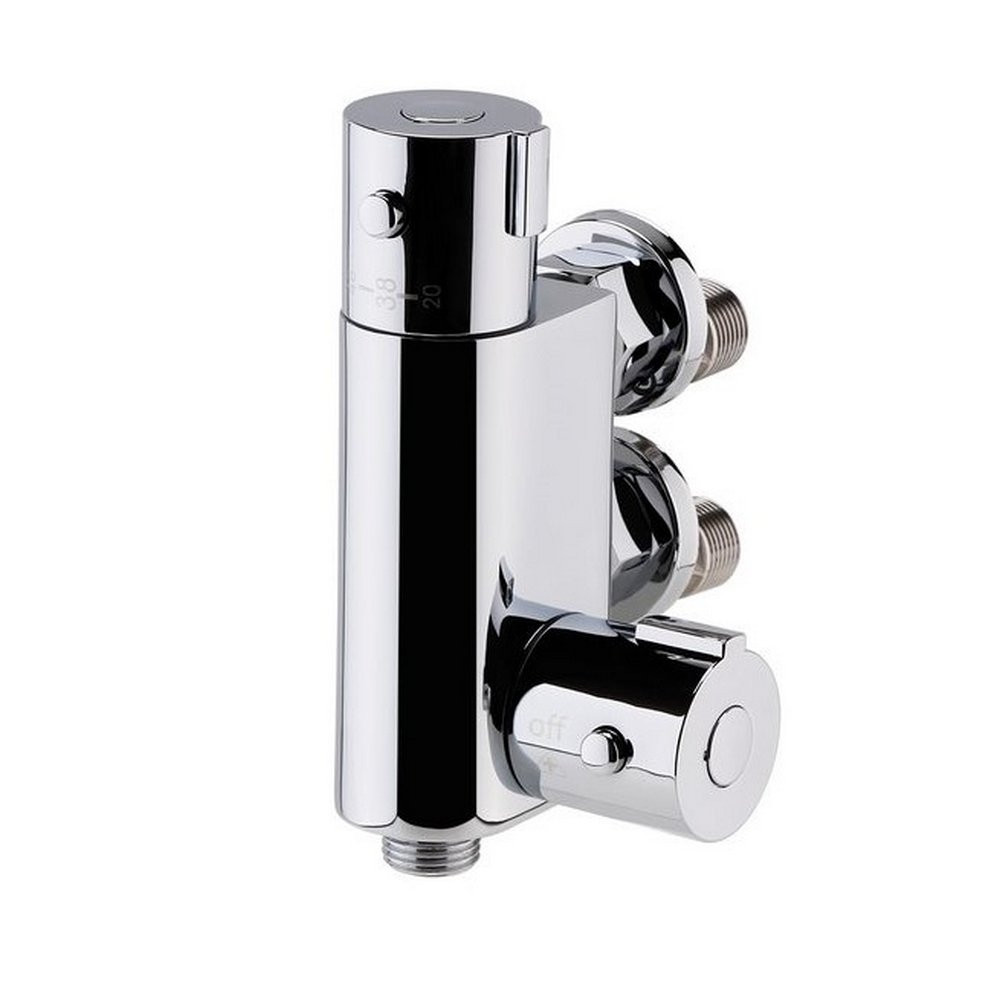 Nuie Vertical Thermostatic Shower Bar Valve in Chrome (1)