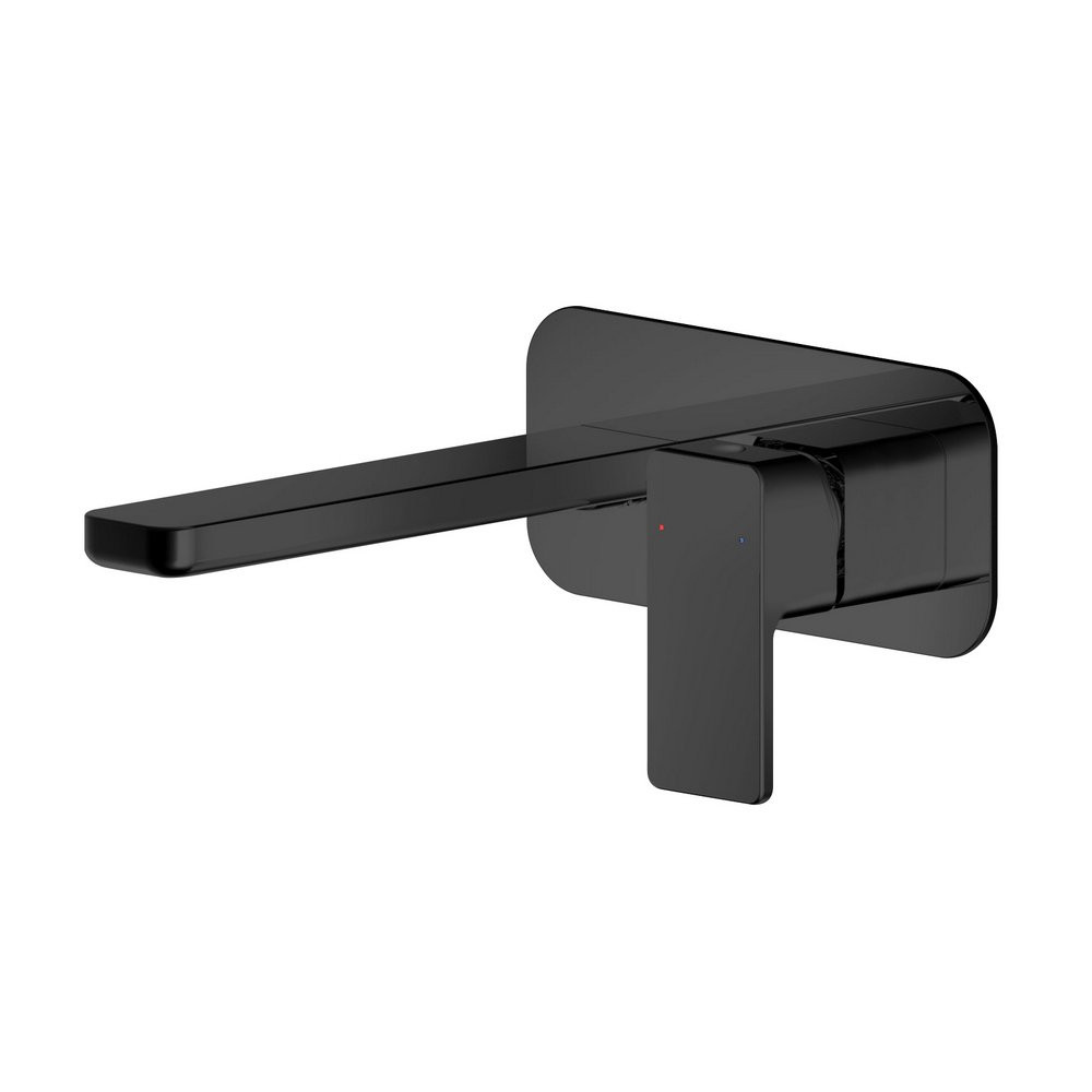 Nuie Windon Black 2TH Basin Mixer Wall Mounted