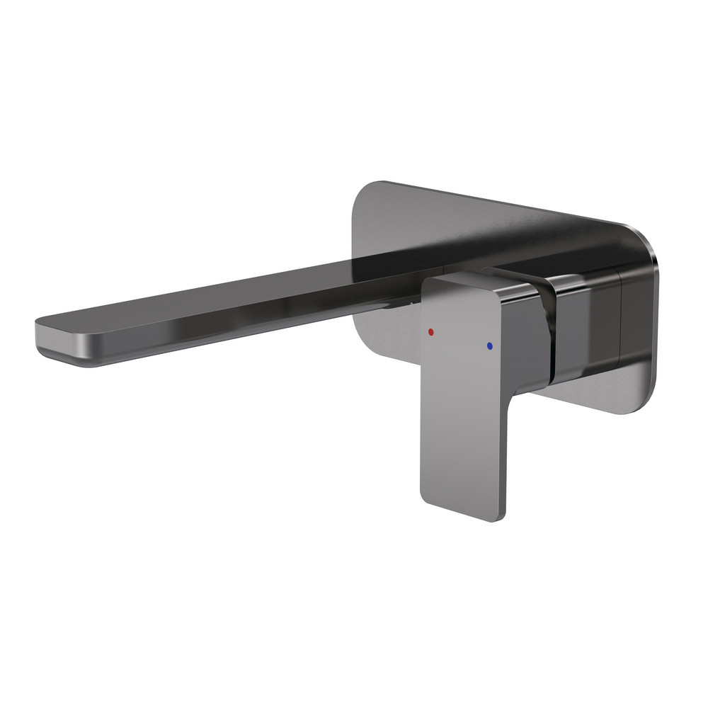Nuie Windon Brushed Gunmetal 2TH Basin Mixer Wall Mounted (1)