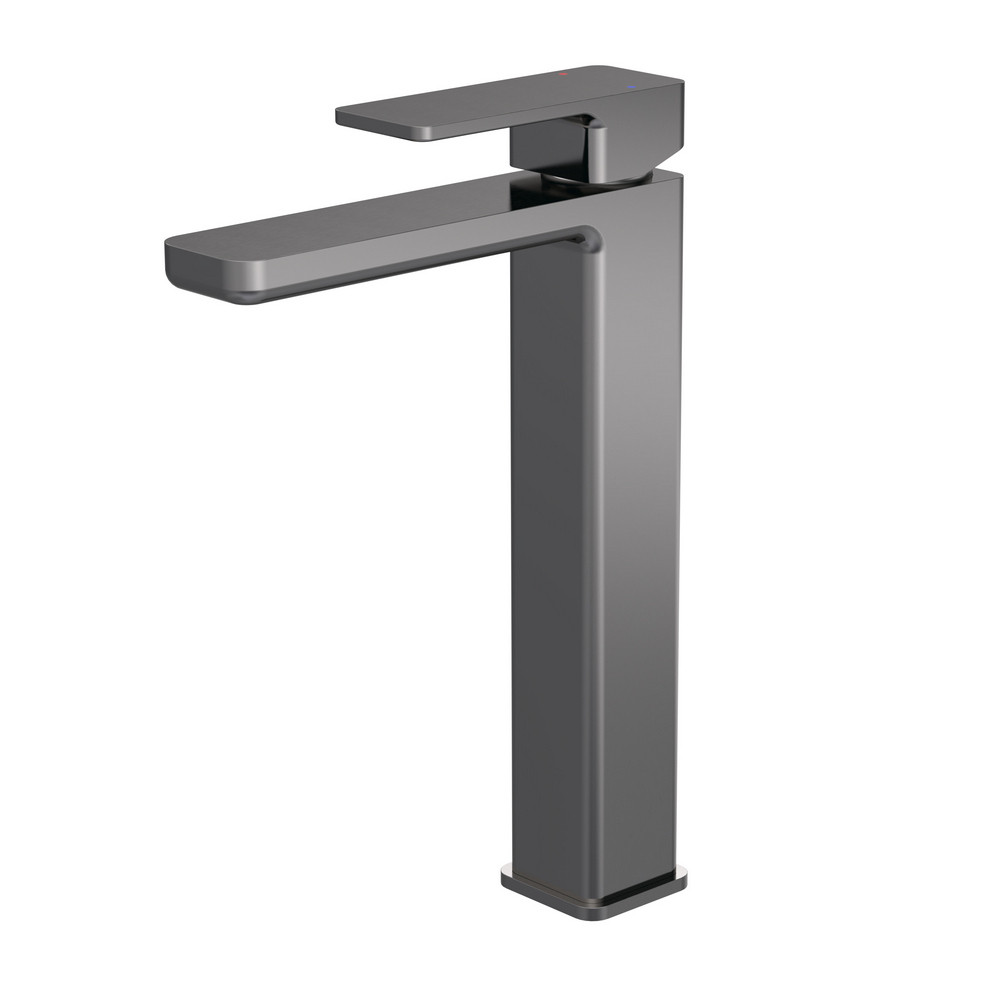 Nuie Windon Brushed Gunmetal High Rise Basin Mixer (1)