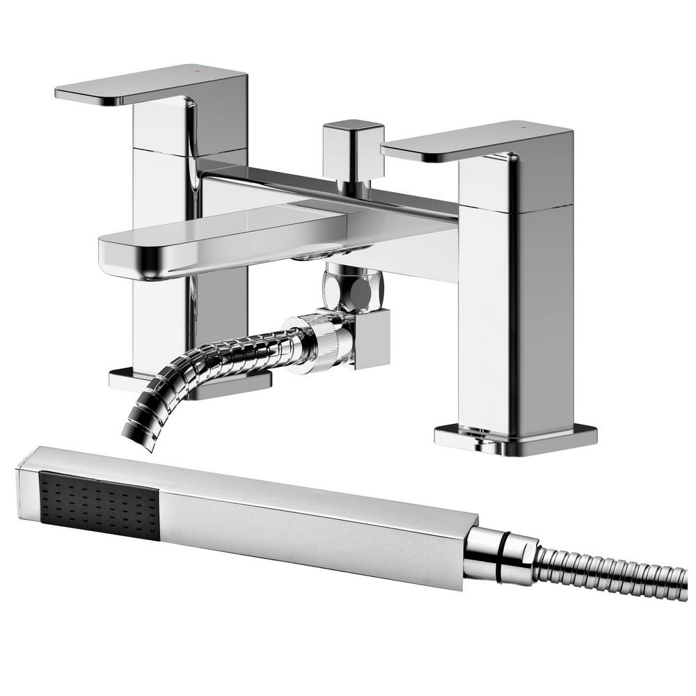 Nuie Windon Chrome Bath Shower Mixer With Kit