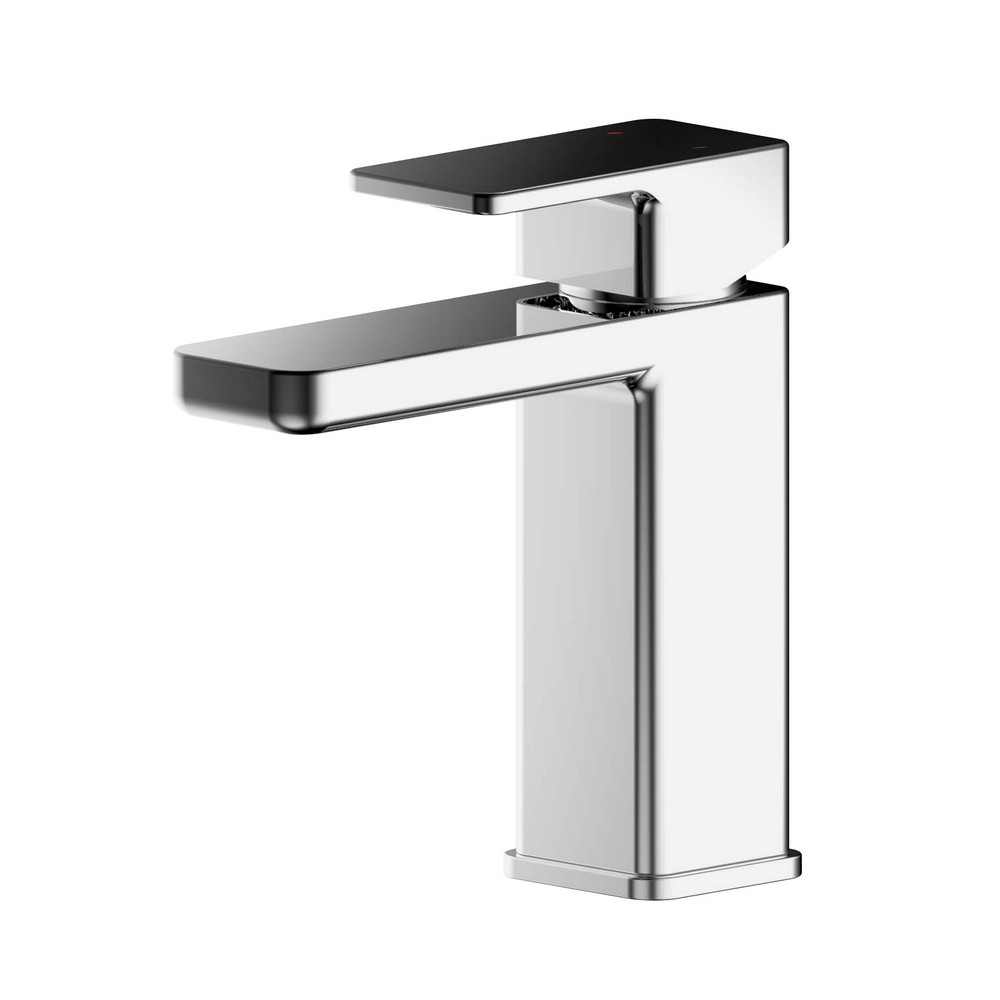 Nuie Windon Chrome Mono Basin Mixer with Push Button Waste