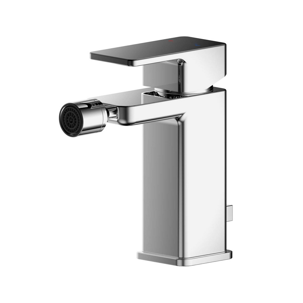 Nuie Windon Chrome Mono Bidet Mixer with Push Button Waste