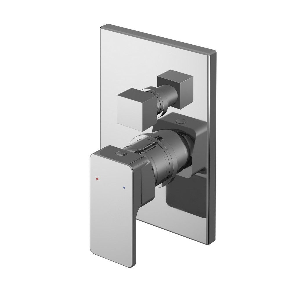 Nuie Windon Square Chrome Manual Shower Valve with Diverter (1)