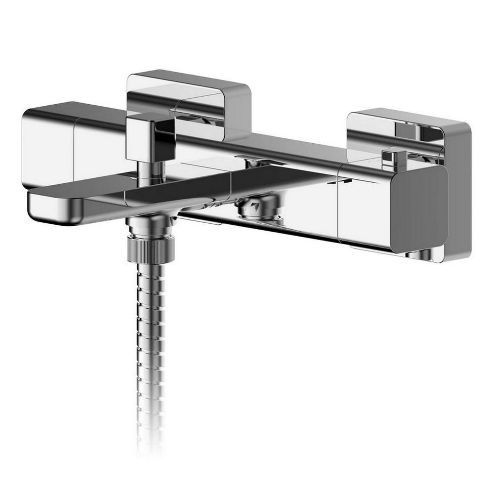 Nuie Windon Wall Mounted Thermostatic Bath Shower Mixer in Chrome