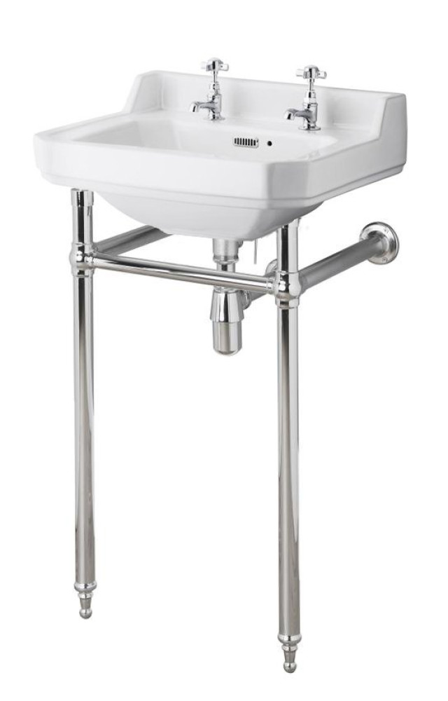 Premier Carlton 500mm Basin & Luxury Washstand (2 Tap Hole)