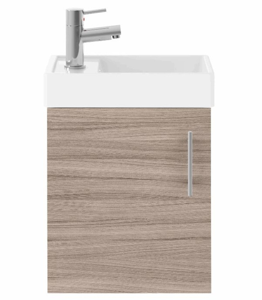 Premier Vault Wall Hung 400mm Cabinet & Basin in Driftwood MIN007