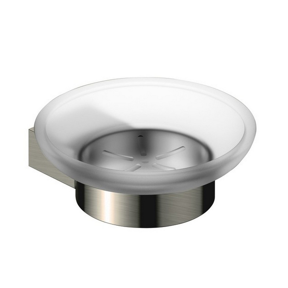 Rak-Petit Round Brushed Nickel Soap Dish
