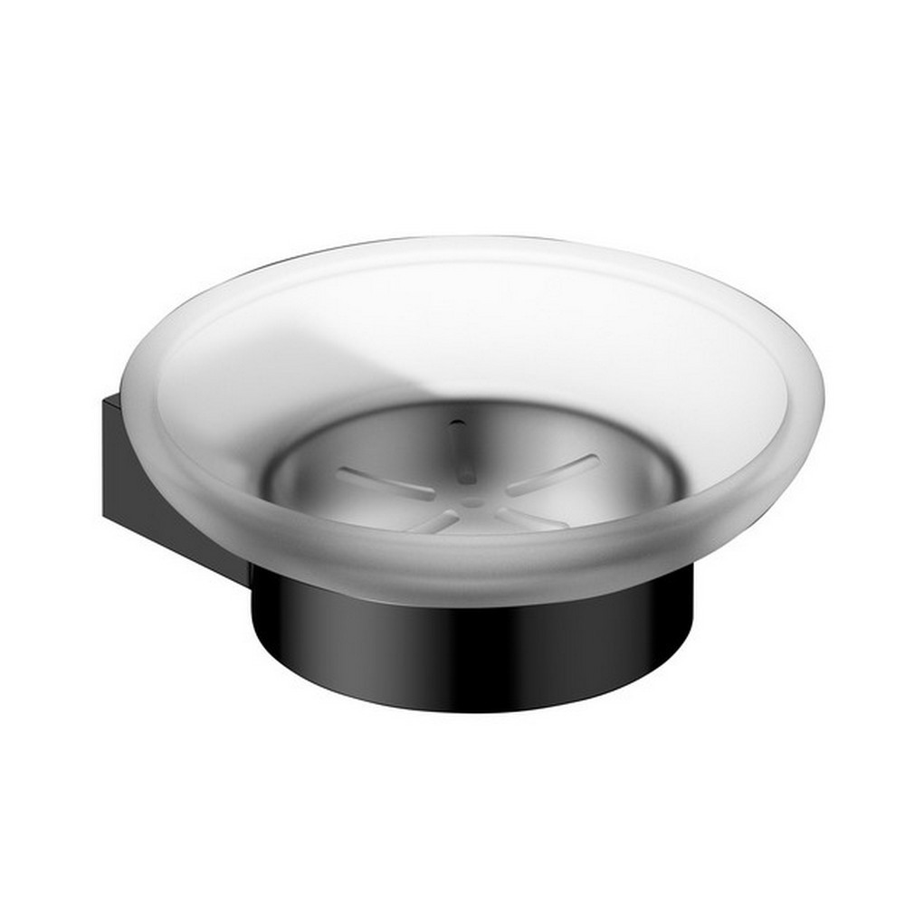 Rak-Petit Round Matt Black Soap Dish