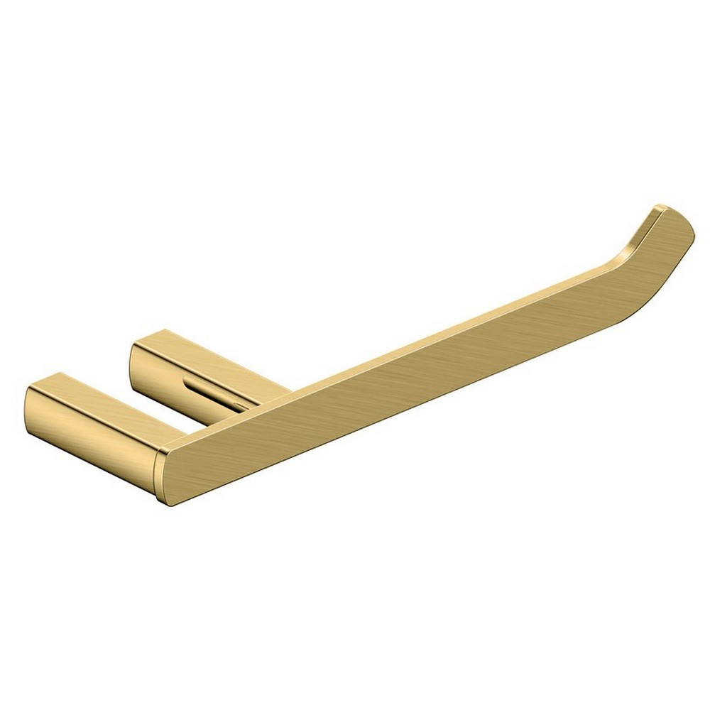 Rak-Petit Square Brushed Gold 200mm Toilet Roll Holder (1)