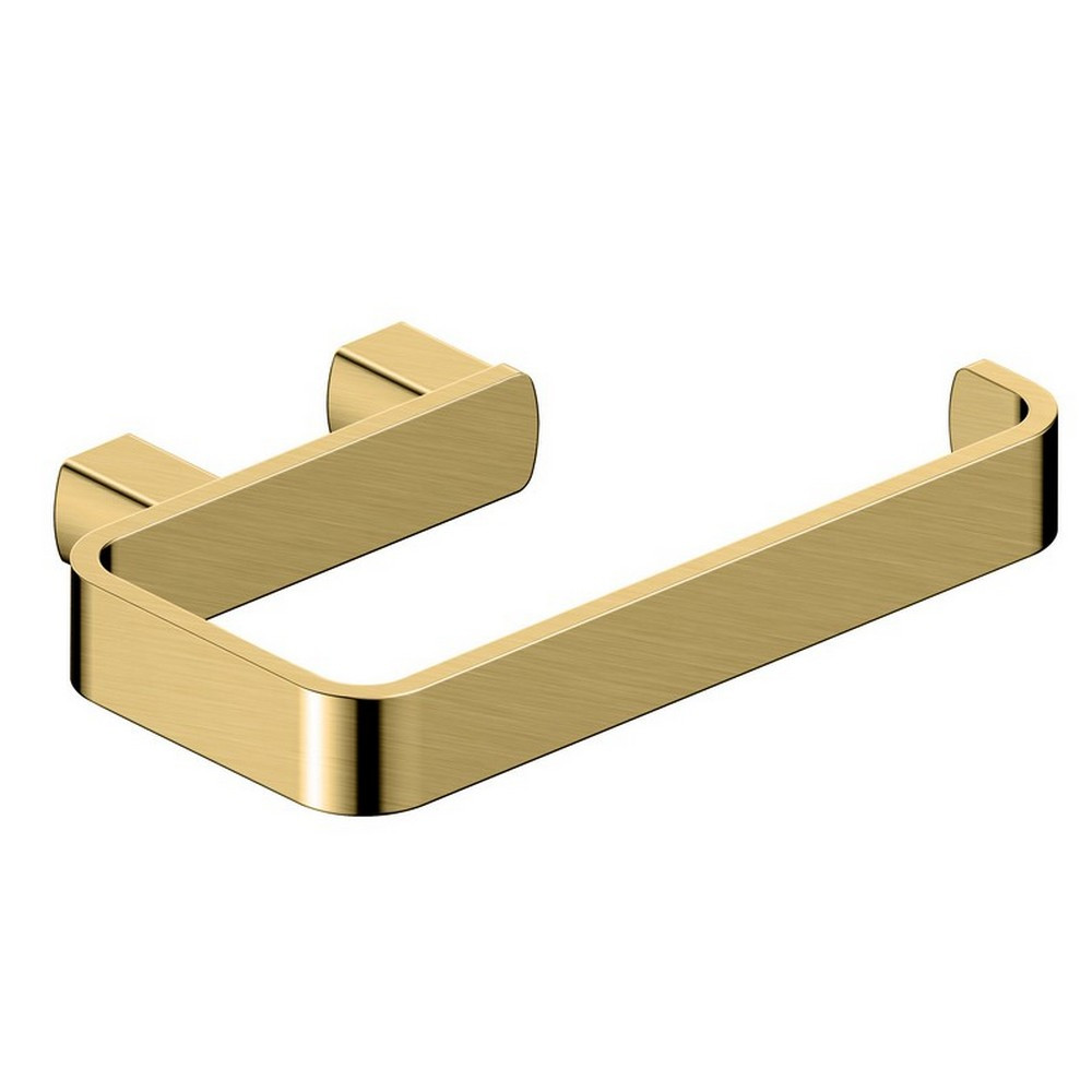 Rak-Petit Square Brushed Gold Toilet Roll Holder