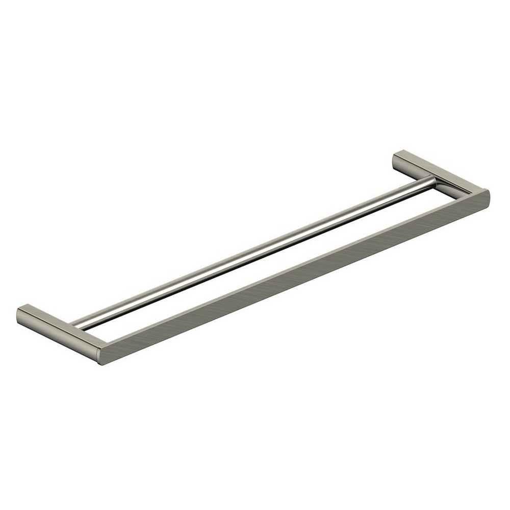 Rak-Petit Square Brushed Nickel Double Towel Rail 600mm (1)