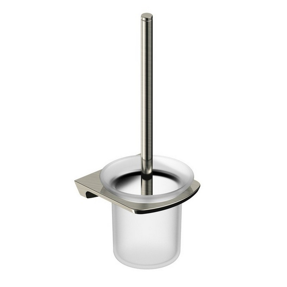 Rak-Petit Square Brushed Nickel Toilet Brush Holder