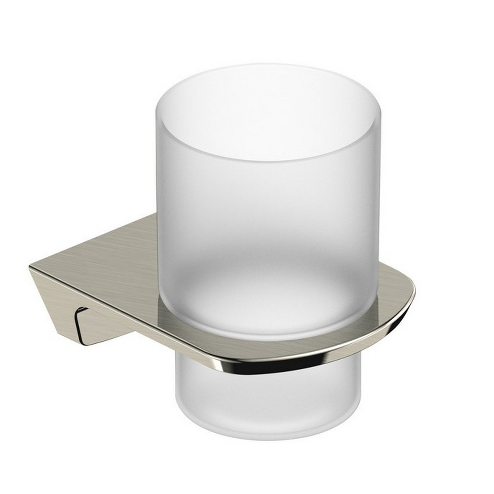 Rak-Petit Square Brushed Nickel Tumbler Holder