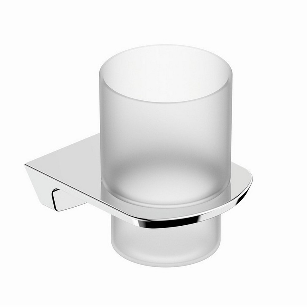 Rak-Petit Square Chrome Tumbler Holder