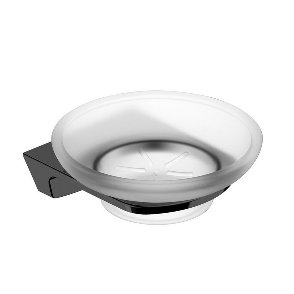 Rak-Petit Square Matt Black Soap Dish