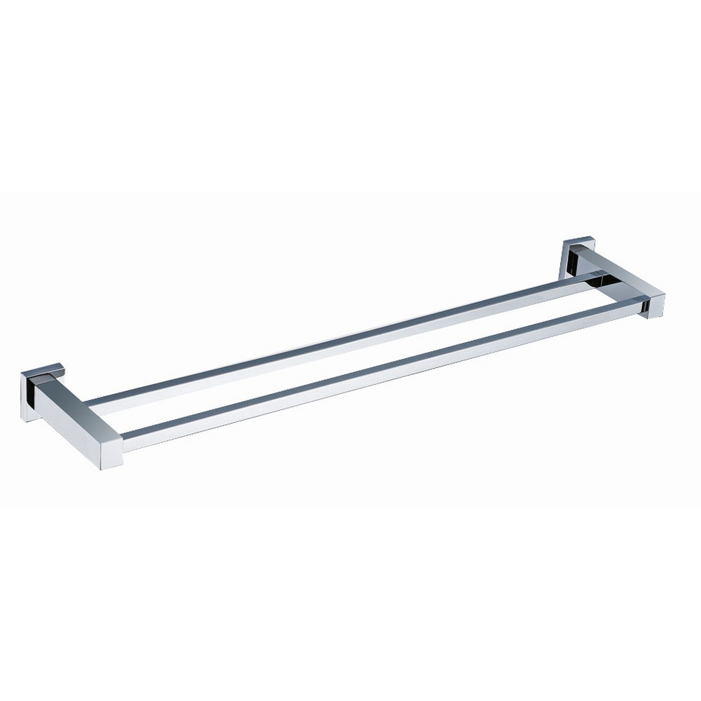 Rak Cubis Chrome Double Towel Rail (1)