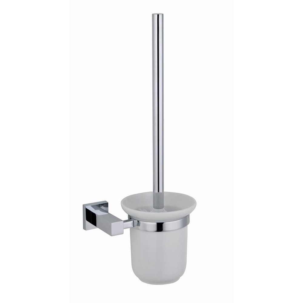 Rak Cubis Chrome Toilet Brush and Holder (1)
