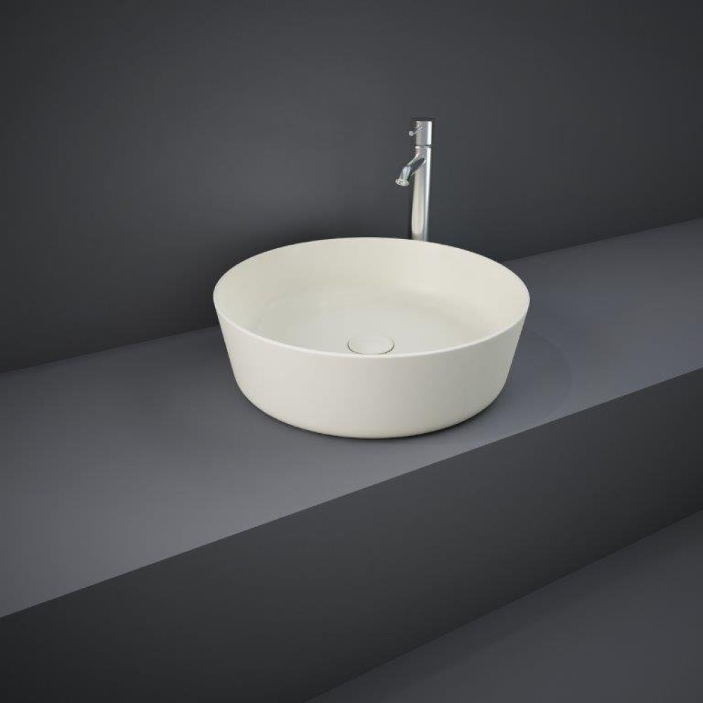 Rak Feeling 420mm Round Countertop Basin in Matt Greige