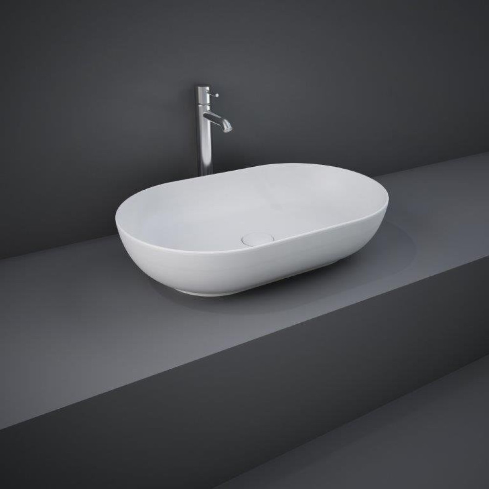 Rak Feeling 550mm Oval Countertop Basin in Matt White