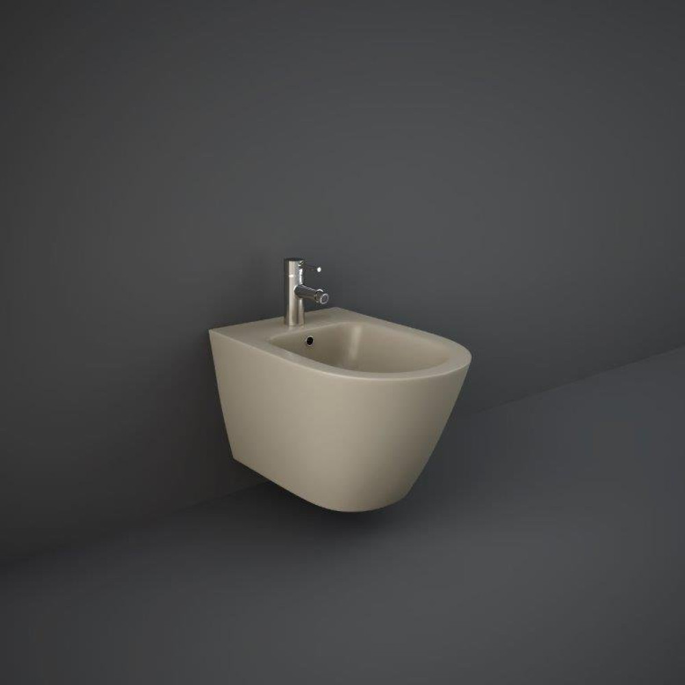 Rak Feeling Wall Hung Bidet in Matt Cappuccino