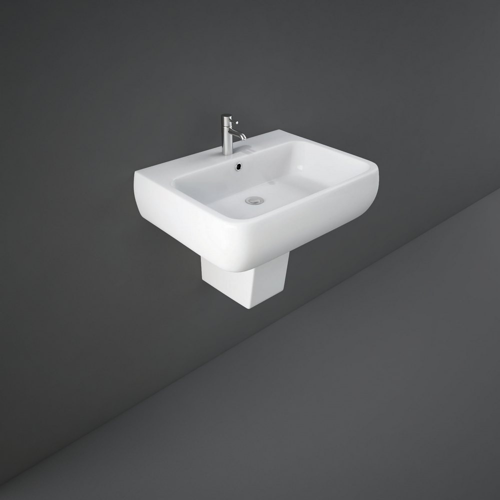 Rak Metropolitan 520mm 1TH Basin and Semi-Pedestal