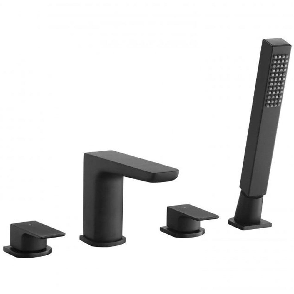 Rak Moon Black 4TH Bath Shower Mixer