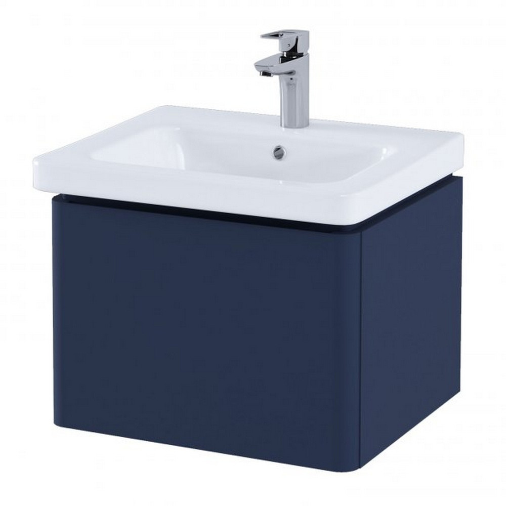 Rak Resort 550mm Basin Unit in Denim Blue with Basin