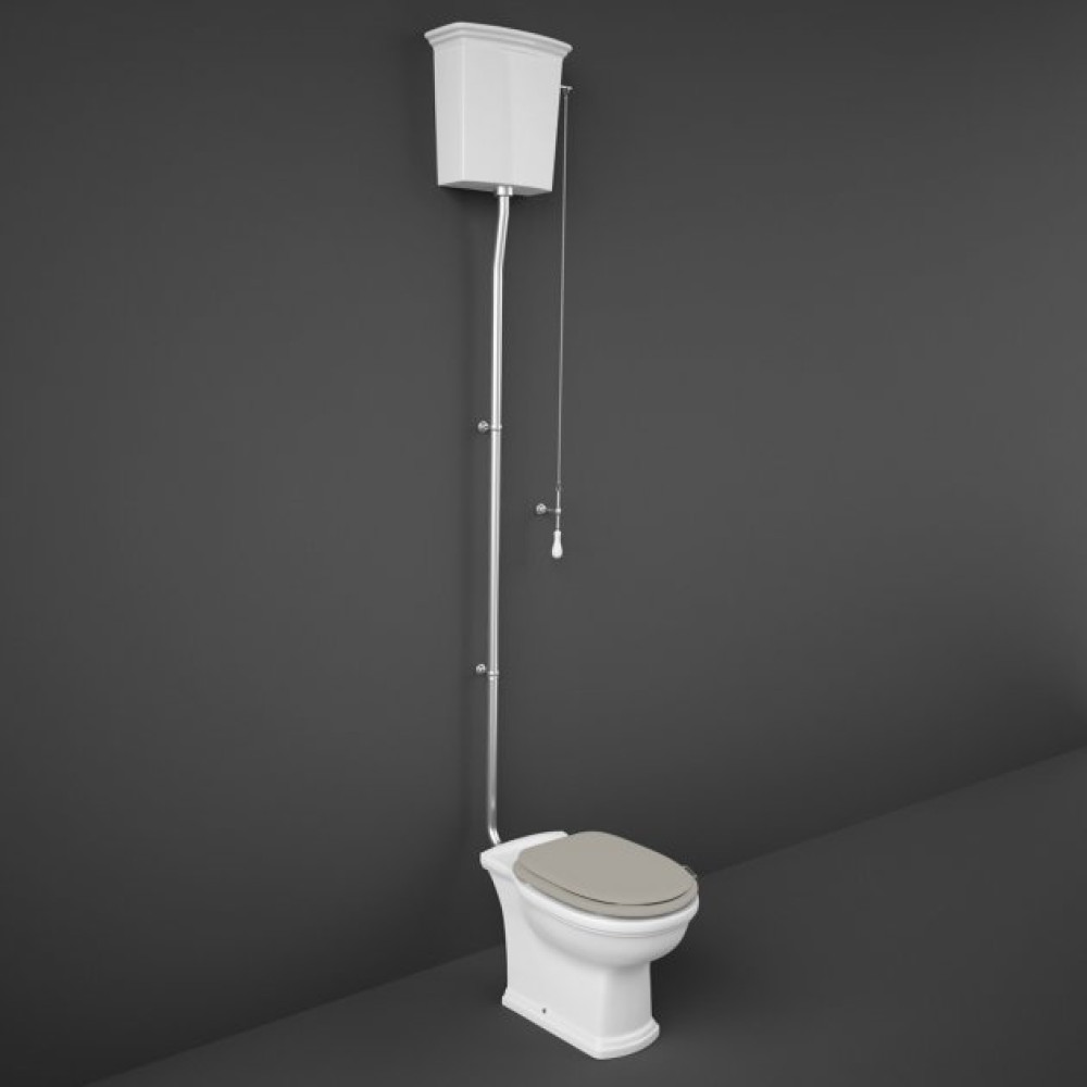Rak Washington High Level WC Pack With Cistern and Cappuccino Soft Close Seat