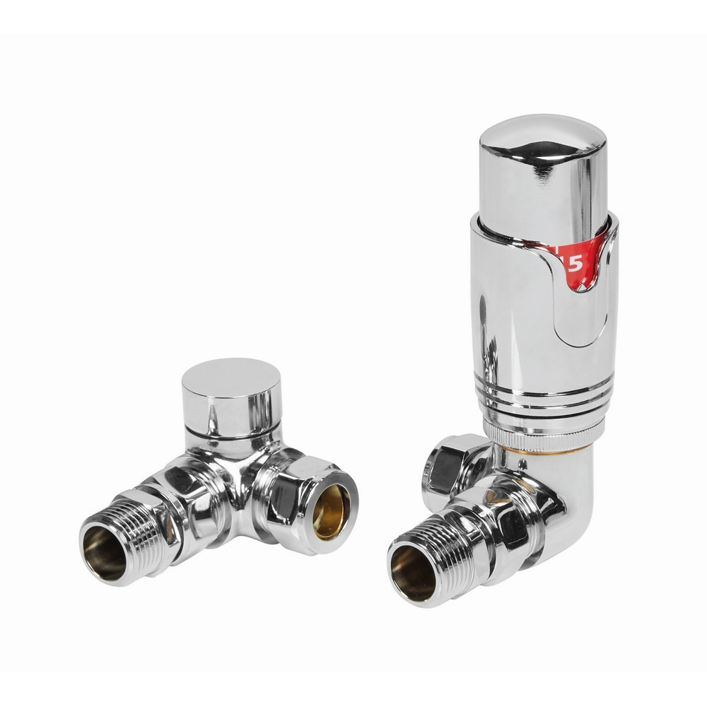 Vantara Corner Thermostatic Radiator Valve Pack Chrome