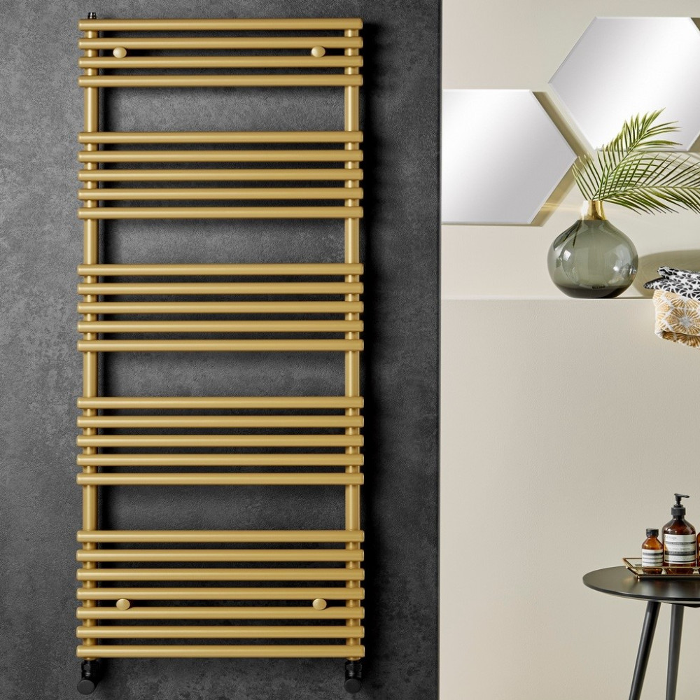 Vantara Verona Lux Gold Look 1355 x 496mm Towel Radiator