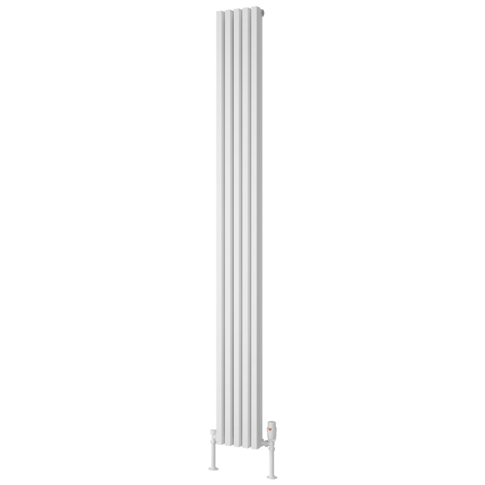 Reina Albano 1800 x 190mm White Vertical Aluminium Radiator