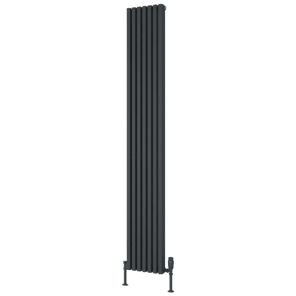 Reina Albano 1800 x 270mm Anthracite Vertical Aluminium Radiator