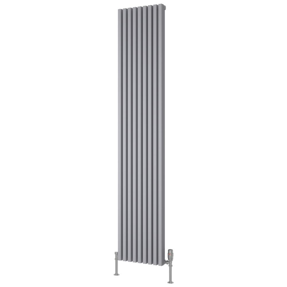 Reina Albano 1800 x 350mm Silver Vertical Aluminium Radiator
