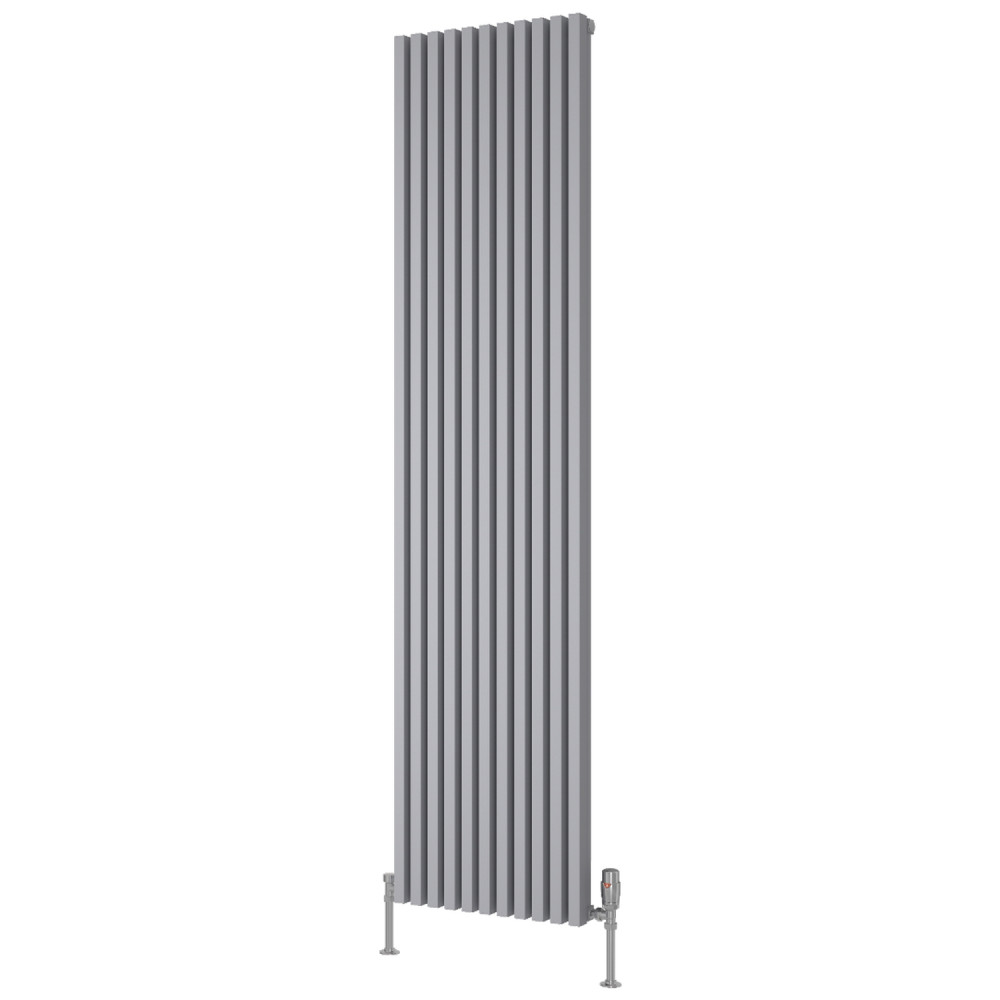 Reina Albano 1800 x 430mm Silver Vertical Aluminium Radiator