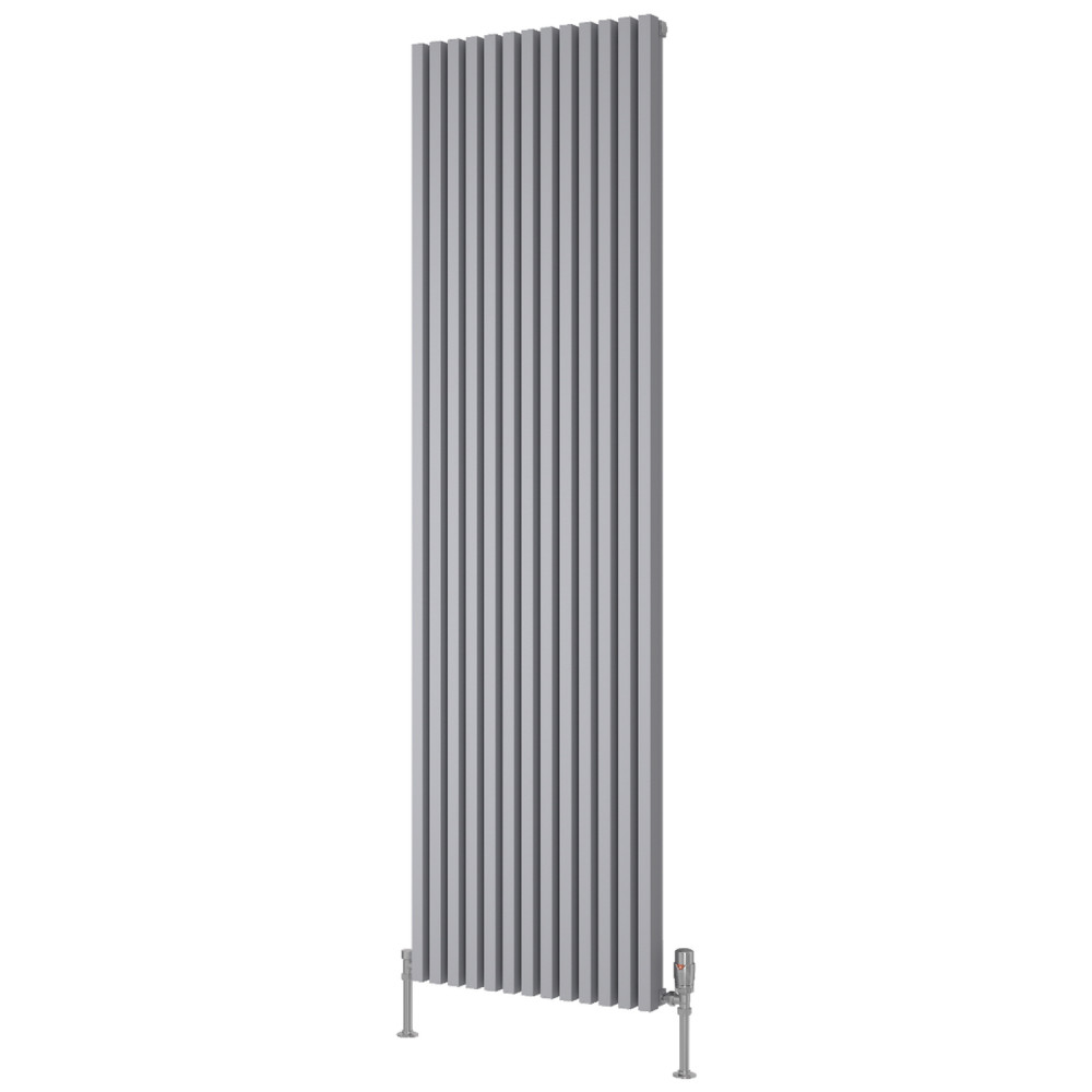 Reina Albano 1800 x 510mm Silver Vertical Aluminium Radiator