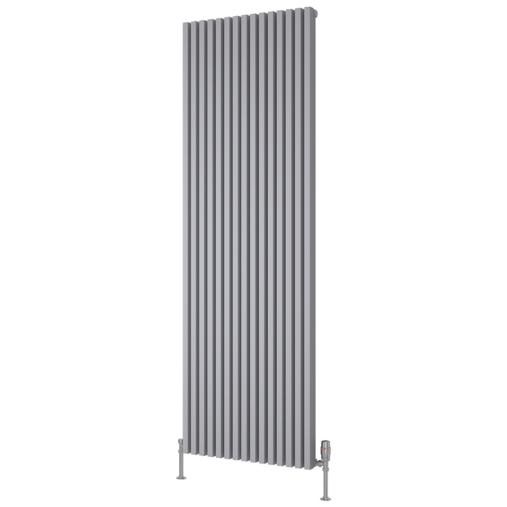 Reina Albano 1800 x 590mm Silver Vertical Aluminium Radiator
