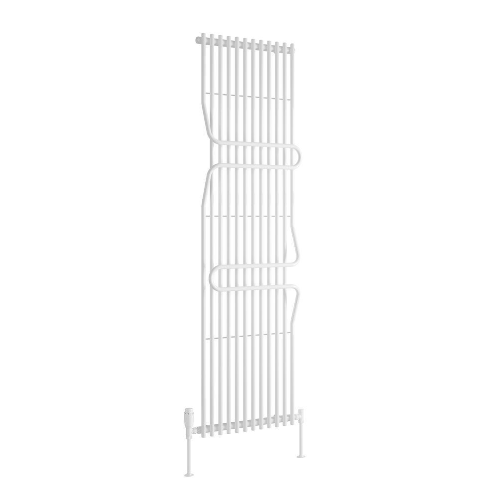 Reina Aletta Mild Steel 1800 x 500mm Vertical Radiator in White