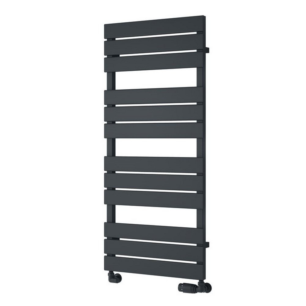 Reina Avola 1124 x 500mm Mild Steel Heated Towel Rail in Anthracite