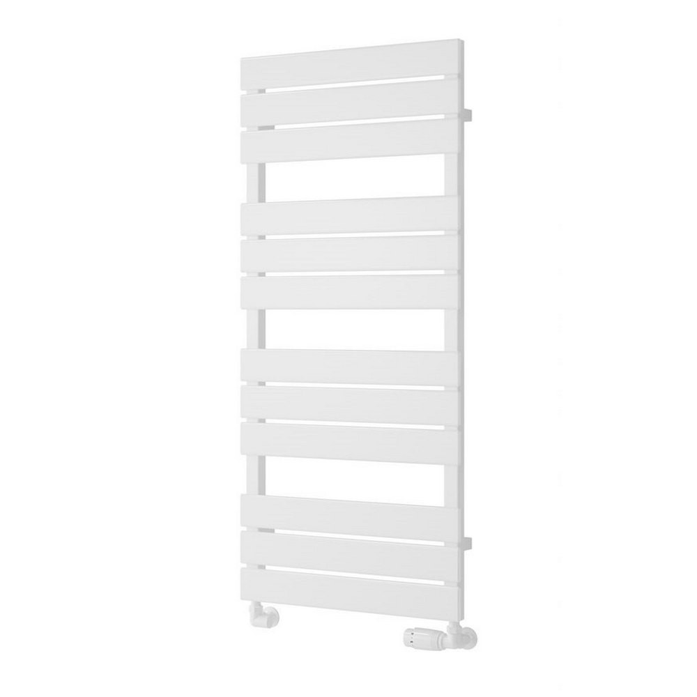 Reina Avola 1124 x 500mm Mild Steel Heated Towel Rail in White
