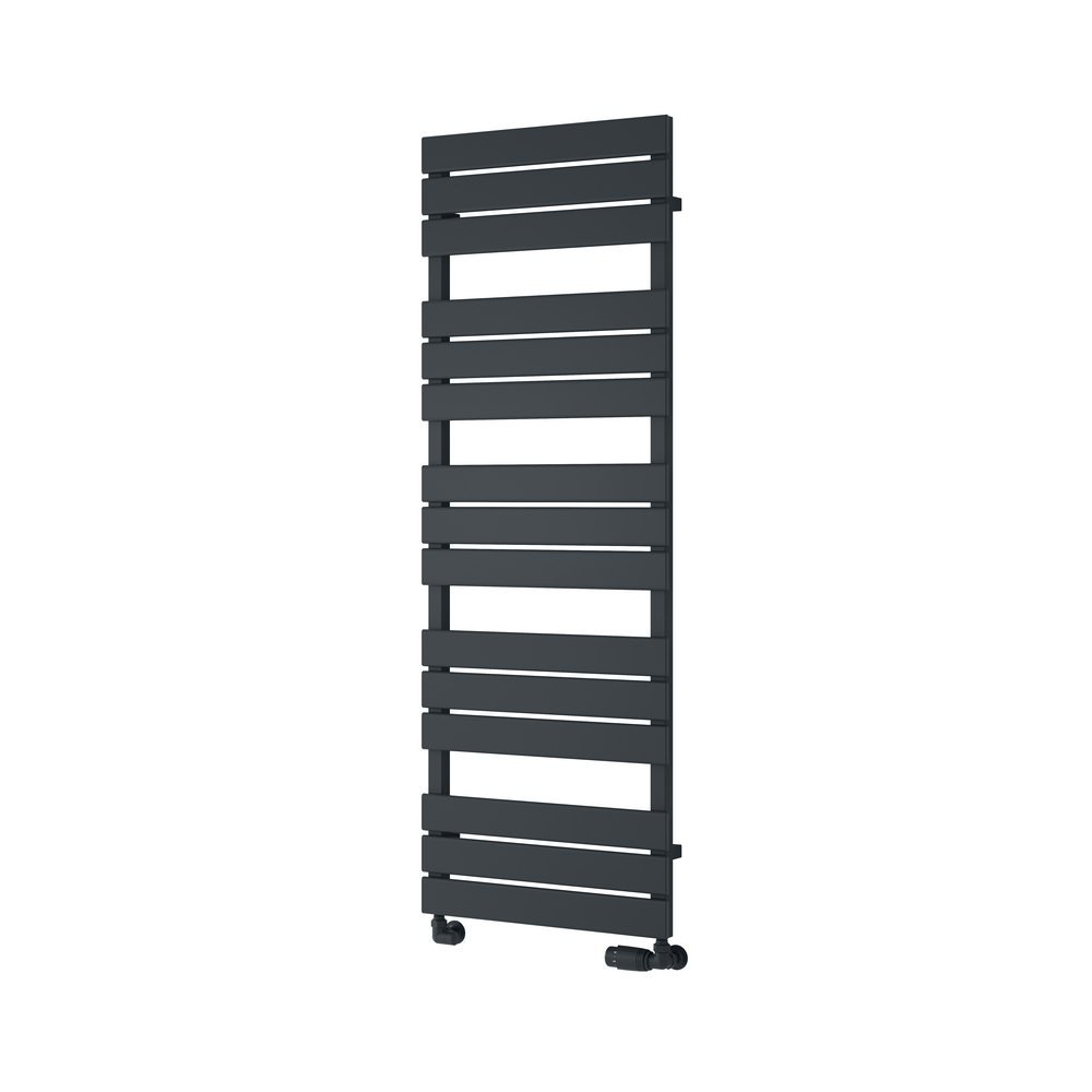 Reina Avola 1424 x 500mm Mild Steel Heated Towel Rail in Anthracite